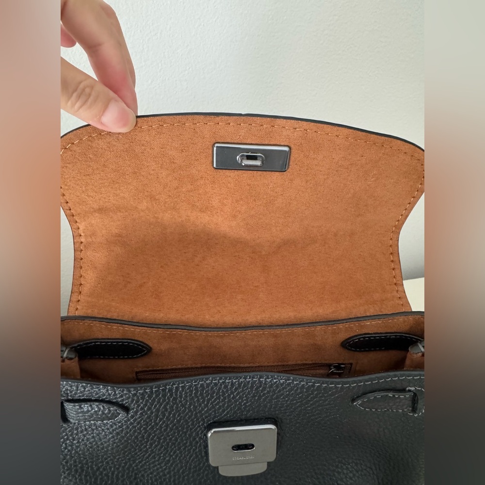 Brand new Authentic Coach Emory bag Black Pebbled Leather purse. - Picture 7 of 14